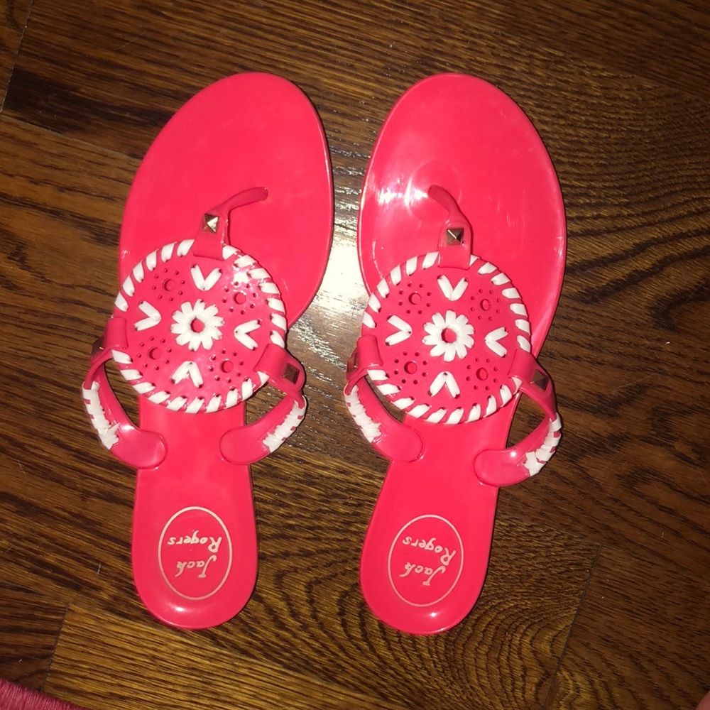 Girls Pink Jack Rodgers Flip Flops